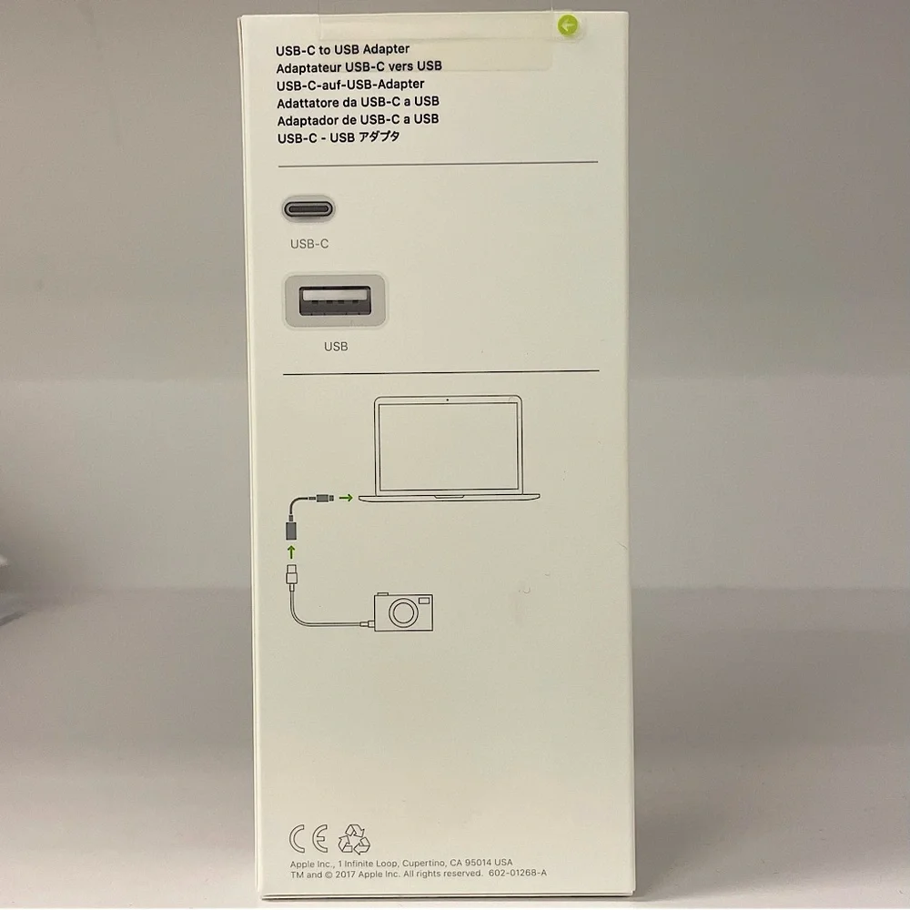 COPY - Brand new in box. Apple USB-C to USB Adapter.